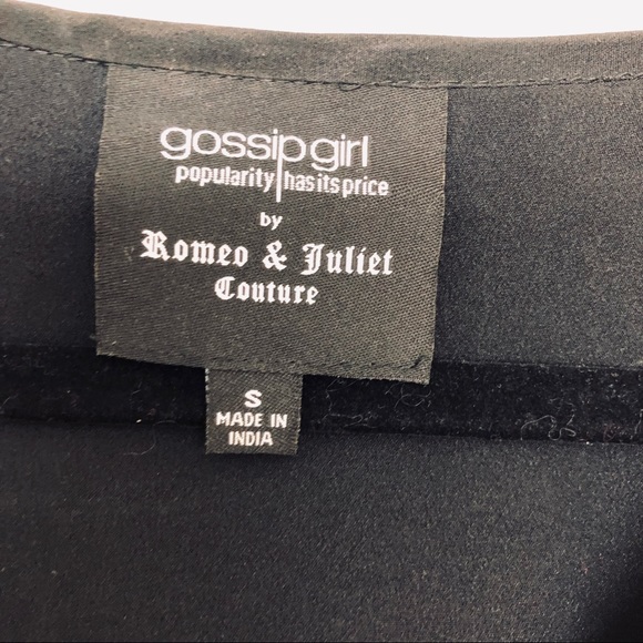 ROMEO & JULIET Black Embellished Top - Picture 4 of 4